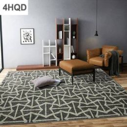 Modern minimalist abstract ink sofa coffee table rug geometry home Nordic style bedroom wool bed blanket Europe and America