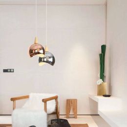 Modern rose gold Hanging Lights for  bedside lamp Nordic Loft Light E27 iron Pendant Lamp single led Suspension Luminaire