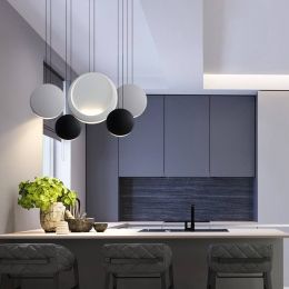 Modern Round Macaron Pendant Lights Lighting Kitchen Fixtures Loft Bedroom Living Room LED Pendant Lamp Interior Decor Luminaire