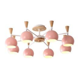 Modern simple macaron chandelier for living room bedroom restaurant lighting fixture pink green yellow blue colorful droplight