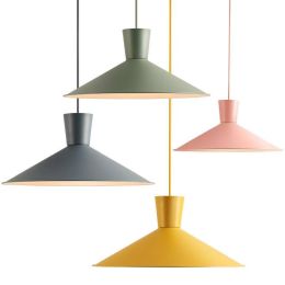 Modern simple macaron pendant lights post modern colorful restaurant bar bedroom bedside coffee shop creative LED E27 droplight