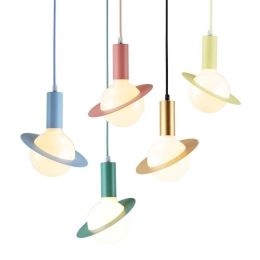 Modern simple Milk tea shop deco pendant light colorful macaron droplight foyer restaurant bedroom kids room droplight