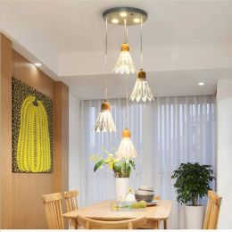 modern Small Hanging Lamp creative four head Dining Room Lights  loft personality wrought Nordic iron bedroom bar Led lamps