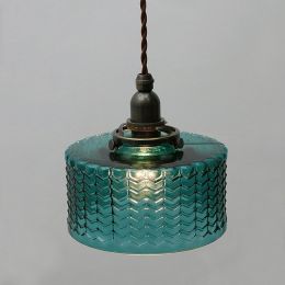 Modern Stylish Blue/Green/Clear Glass Pendant Light Mini Colored Glass 1-Light Ceiling Light