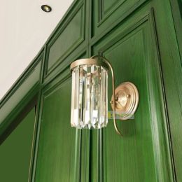Modern Vintage Iron Crystal Lamps LED Wall Lamp Bedside Lamp Living Room Bedroom  Wall lights Bathroom Mirror Light