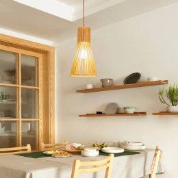 Modern Wood Led Pendant Lights Loft Decor Pendant Lamps Fixtures Kitchen Living Room Hanging Lamps Bedroom  Suspension