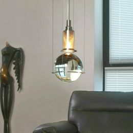 ModernGlass Ball Pendant Light Fixture For Bedroom Art Decoration Hanging Light  Vintage Bar Pendant Lamp