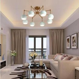 New Nordic Living Room Ceiling Lamps Round Macarons Bedroom Modern Minimalist Lighting Lamp Shade Iron Led Ceiling Light