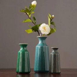 Nordic ceramic dried flower vase decoration living room Modern minimalist fashion Nordic hotel soft decoration home