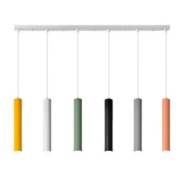 Nordic colorful Pendant lights modern simple macaron colors aluminum art pendant lamp Foyer bedroom kids room lighting fixture