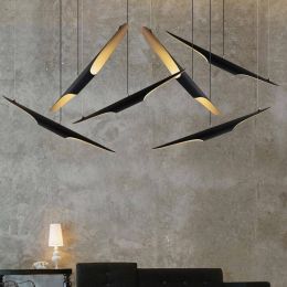 Nordic Delightfull Coltrane Oblique Aluminum Tube Chandelier Lighting for Restaurant Bar Cafe Deco LED Hanging Lamp Fixtures