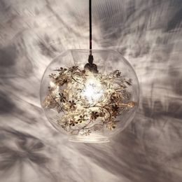 Nordic  glass ball pendant light  modern decorative  led  pendant lamp for coffee bar /balcony lampara indoor use