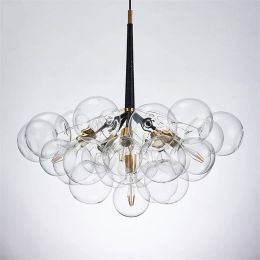 Nordic Glass Molecular Lamp LED Chandelire Lighting Hanging Lamp Led Kitchen Fixtures Dining Pendant Lamp Hotel Lobby Restaurant