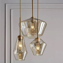 Nordic Glass Pendant Lamp For Dinning Room  Modern Drop Light Decorative Light Fixture For Shop/Restaurant
