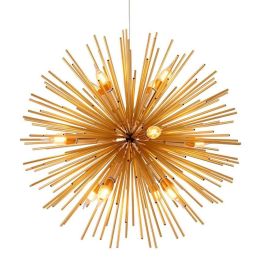 Nordic Gold modern Pendant Lights 9/12 heads E14 Dandelion ball hanging lamp Living Room Restaurant cafe suspension luminaire