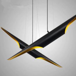 Nordic L80/100cm Coltrane Alu. tube Black gold pendant light lamp H75/95/115cm black gold wall lamp wall sconces Suspended lamp