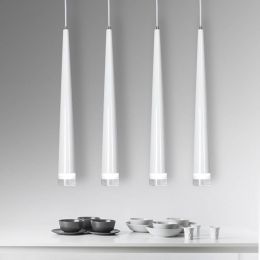 Nordic Led modern simple pendant light creative bar restaurant hotel coffee tube cylindrical cone black single head drolight