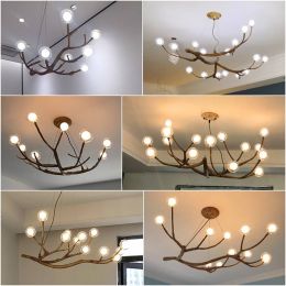 Nordic LED Resin Magic Bean LED Chandelier Lighting  Living Room LED Pendant Lamps Lustre Hanging Lamp Kitchen Fixtures