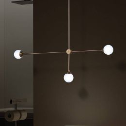Nordic Light G9 LED Restaurant Cafe Pendant Lights Art Glass Ball Dining Room Bedroom Pendant Hanging Lamp Fixtures