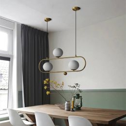 Nordic Magic Bean Bedroom Living Room Glass Ball LED Chandelier Lighting Modern Restaurant Bar Kitchen Home Deco Hanging Lamp