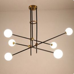 Nordic Magic Bean hanging lamp modern Minimalist Adjustable Glass Ball Creative chandelier Living Dining Room Lighting Fixture
