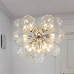 Nordic Modern Art Restaurant Bedroom Deco LED Pendant Lamps Dandelion Simple Post Modern Glass Ball Home Hanging Light Fixtures