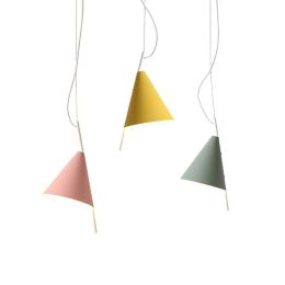 Nordic modern minimalist foyer pendant light iron art creative personality Macarons restaurant yellow pink green LED lighting