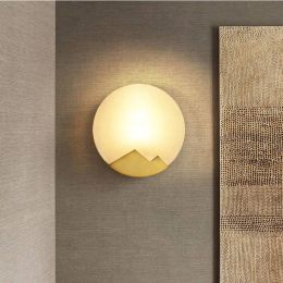 Nordic Modern Simple Marble LED Bedroom Headway Wall Lamp Living Room Background Wall Light Fixtures Hotel LED Sconce