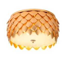 Nordic Post modern Atmospheric Living room Ceiling lights Restaurant pinecone model Ceiling mounted lamps Gold aluminum body