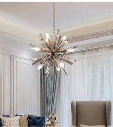 Nordic post Modern Crystal pendant light glass Dia.50cm 65cm 12pcs E14 lamp Creative personality living room lamp