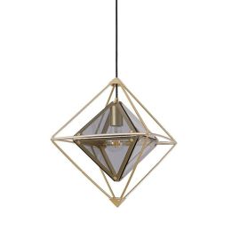 Nordic Post modern Diamonds pendant lights Foyer bedroom Couture Decoration LED hanging lamp Iron body Glass lampshade droplight