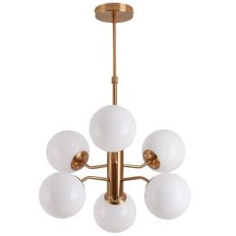 Nordic Post Modern Glass ball Pendant light Living room Dining room bedroom Creative 6 lamps Droplight Lighting fixture LED G9