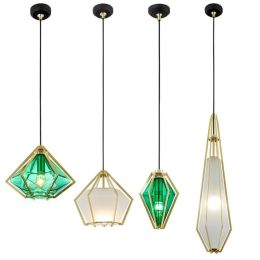 Nordic Post Modern Glass Lampshade Pendant Lighting Living Room Hanging Lamp Bedroom Bedside Cafe Hanglamp Light Fixture