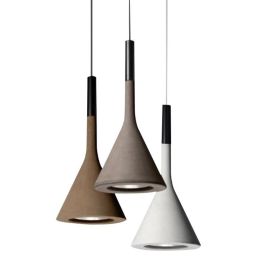 Nordic post modern horn shape resin lampshade pendant lamps living room dining room macarons colorful lovely LED hanging lamp