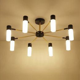 Northern Europe Designer Golden Originality Restaurant LED Ceiling Lamp Simple Modern Bedroom Living Room European Decor Lights