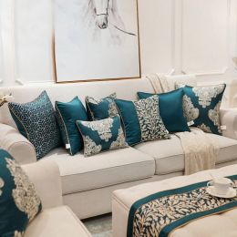 Northern Luxury Cushion Cover Jacquard Green Coussin De Salon Car Cover Cojines Decorativos Kussenhoes Ramadan All Match Pillows