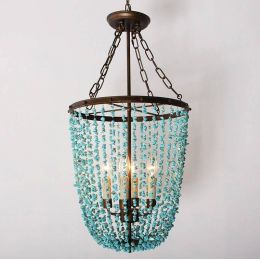 Novelty Turquoise LED Pendant lamp lighting for Home Luxury modern Light Creative Iron Lamps for Foyer Dining Room pendant lamp