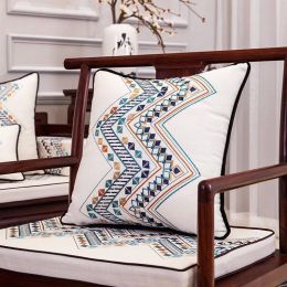 Original Design Cushion Cover Exquisite 3D Embroidery Geometric Pillow Chair Cover Luxury Cushions Cojines Decorativos Para Sofa