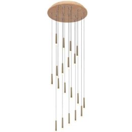 Penthouse art deco wooden stair light Hotel hall long spiral led chandelier lighting modern wood staircase lamps Stair Lustres