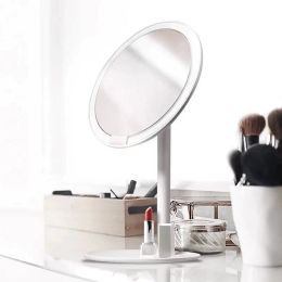 Pink makeup mirror desktop led lamp desktop smart fill light home folding portable dormitory mirror mx12261555