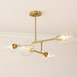 Post Modern Bedroom E27 LED Molecular Chandelier Nordic Decorative Lighting Glass Ball lamp Bedroom Restaurant Lights