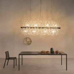 Post Modern dandelion chandelier light crystal creative tree art decoration crystal hanging lamp  G9 led bulb 3W 110V