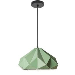 Post modern diamond model pendant lights macaron metal engraved dining room foyer bedroom droplight colorful LED Pendant lamp