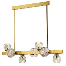 Post modern Foyer Light luxury Chandeliers Real brass Gold body 7/9/11 heads Crystal droplight LED G4 bulb Lighting fixture