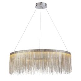 Post modern Luxurious pendant lamp Creative Fringed Aluminum Chrome Chain Led hanging Light Living Room Restaurant Dining Room