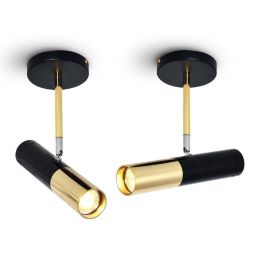 Post modern Simple cylinder Pendant lights Living room Dining room bedroom LED Droplight black with gold lamp body E14 90-260V