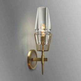 Postmodern industrial Wall lamp 1/2 heads glass led Wall Scone Light restaurant Stairs aisle Light fixture Bedroom Bedside lamp