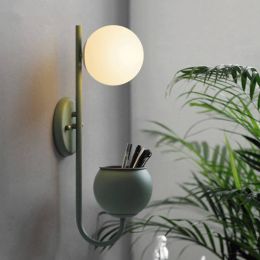 Postmodern  Loft Industrial Lamp Restaurant Home Deco Light Living Room Wandlamp Bedside Bedroom Plant  LED Wall Light