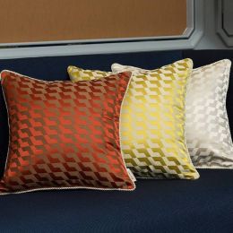 Recommend Nordic Luxury Cushion Cover Geometric Jacquard Pillow Cover Compact Fabric Christmas Cojines Decorativos Para Sofa