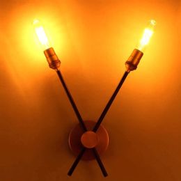 Retro Simplicity Brass &amp;amp; Black Rotating Elongated Torch Wall Light